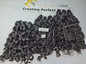 VIETGLOBALHAIR 100% vrais cheveux humains birmans bouclés pas de peluches pas d'enchevêtrement pas de styles de cheveux d'animaux vague naturelle et vague profonde lâche - Product Image 4