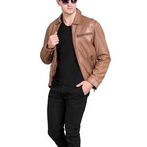 Chaqueta de Cuero de Oveja de Primera Calidad, Hecha Profesionalmente, de Cuero Genuino, Venta al por Mayor, Ligera, con el Mejor Diseño, para Hombre - Product Image 2
