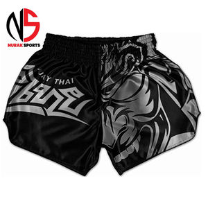 Pantalones Cortos de Muay Thai de Alta Calidad, Elásticos, Lisos, para Artes Marciales, de Secado Rápido, Venta al Por Mayor de Fábrica - Product Image 5