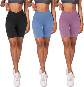 Shorts de course et de jogging taille haute personnalisables avec votre logo – Séchage rapide, respirants, pour femme, couleur unie - Product Image 1