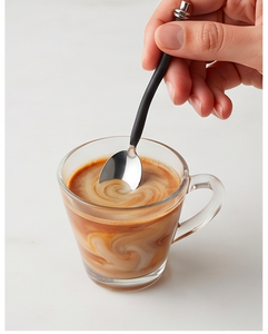 Modern Stainless Steel Teaspoons With Black Handles <b>Mirror</b> Polish Dishwasher Safe Flatware For Wedding Dining And Restaurant - Product Image 6