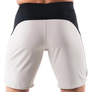 Shorts de bain athlétiques pour hommes, blancs et noirs, à séchage rapide, avec cordon de serrage, pour la plage, la natation et les sports nautiques - Product Image 2