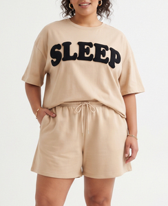 <b>Women</b> Plus Size Puff Printing T-Shirt <b>Short</b> <b>Set</b> Casual Sportswear 250GSM 100% Cotton Summer Oversize Ladies Tee <b>Shorts</b> <b>Set</b> - Product Image 4