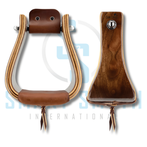 Estribos SMART SMYTH INTL DIY de Grado Profesional para Montar a Caballo, Herrajes de Latón Sólido, Revestimiento de Cuero Genuino, Madera Laminada - Deportes Ecuestres - Product Image 6