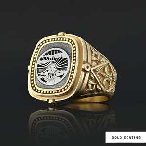 Anillo Masónico BOJ 041 Personalizado de Plata con Diamantes, Anillo de Graduación Universitaria Unisex, Regalo para Fiestas y Ocasiones Especiales, Precio Bajo - Product Image 5