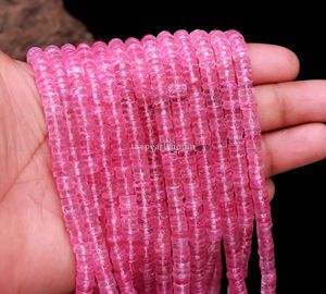 Cuentas Heishi de Topacio Rosa Natural de 6-7mm, Corte Facetado Tipo Llanta, Venta al por Mayor, 16 Pulgadas, Marca VISHESH GEMS, Jaipur, India, Collar - Product Image 5