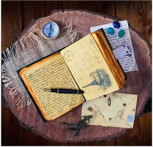 Premium Handmade Genuine Leather <b>Journal</b> with Eye Design Lock Vintage Diary Refillable Notebook Travel <b>Writing</b> Sketchbook G - Product Image 6