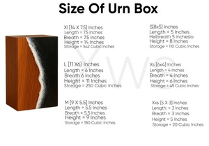 Urna funeraria de madera hecha a mano con resina negra, diseño de olas oceánicas, caja de recuerdo costera para cenizas humanas, tamaño mediano 9x5.5 pulgadas. - Product Image 3