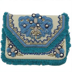 Bolso de Mensajero Bohemio Moderno Indio, Bordado a Mano, con Cuentas, Ligero, de Gran Capacidad, para Mujer, para la Noche - Product Image 1