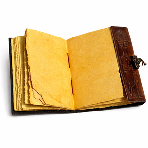 Wholesale Egyptian Vintage Leather Journal <b>Lock</b> Ancient Diary Handmade Diary Grimoire Book of Shadows with deckle edge paper - Product Image 2