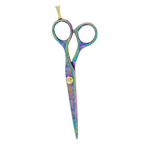 Premium German Stainless Steel Sharp <b>Blade</b> Right-Handed Professional <b>Barber</b> Hair Cutting Scissors Multi Color Finish Gold Screw - Product Image 6