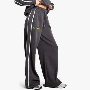 กางเกงวอร์มผ้าเทอร์รี่คอตตอนสำหรับผู้หญิง แบบสั่งทำพิเศษ เอวยางยืด ทรงตรง ขาตรง ใส่ได้ทุกวัน เหมาะสำหรับฤดูหนาว พร้อมโลโก้พิมพ์ลาย - Product Image 3