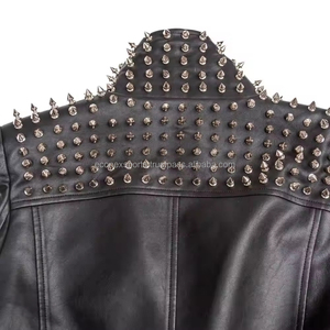 Nouvelle veste en jean pour femme style rock biker, personnalisée, avec clous et franges, collection automne 2026 - Product Image 5