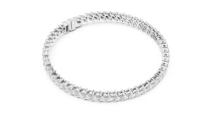 14k <b>White</b> Gold Round Lab-Grown Diamond Office Wear <b>Bracelet</b> for Women | New Grown Diamond - Product Image 5