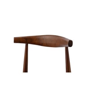 Metà del secolo sala da pranzo Set di 2 noce telaio carbone grigio cuscino in legno tessuto imbottito sedie da pranzo - Product Image 6