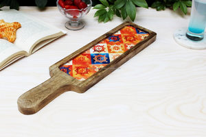 Plateau de service décoratif en bois naturel avec logo personnalisé pour l'hôtel et le restaurant Plateau de service en bois personnalisé FWE - Product Image 5