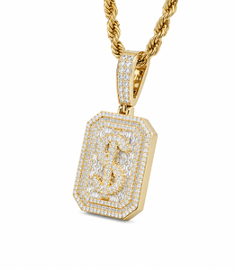 Wholesale <b>Initial</b> A-Z Hip Hop Letter <b>Pendant</b> 925 Sterling <b>Silver</b> with Diamond Tester Moissanite Iced Jewelry for Men - Product Image 2