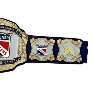 Ceinture de joueur de l'année des Kitchener Junior Rangers - Ceinture sportive personnalisable avec détails dorés - Article de collection de hockey haut de gamme - Product Image 3