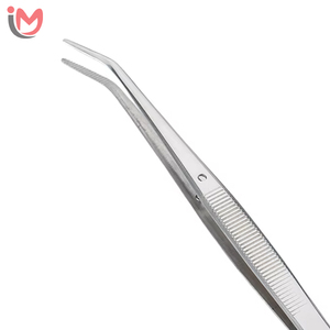 Pince à épiler incurvée en acier inoxydable à pointe dentelée en forme de C de précision pour extensions de cils 3D OEM - Product Image 5