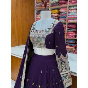 Lehenga Choli de Poliéster de Diseño para un Look Festivo - Product Image 4