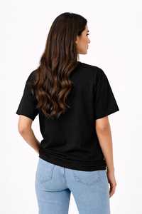 เสื้อยืดผู้หญิงฤดูร้อน สีกรมท่า ผ้าฝ้ายนุ่ม สวมใส่สบาย แขนสั้น ระบายอากาศได้ดี คุณภาพสูง ปรับแต่งได้ แฟชั่นทันสมัย คอกลม ทรงหลวม - Product Image 5