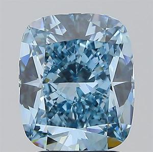 2.58 ct <b>Cushion</b> Cut Lab Grown Diamond Fancy Intense Blue VVS1 IGI Certified CVD Loose Diamond Wholesale for Jewelry Making - Product Image 1