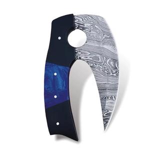 Cortador de Pizza de Acero de Damasco Hecho a Mano Único y Personalizado con Funda de Cuero - Steel Craft International - Product Image 1