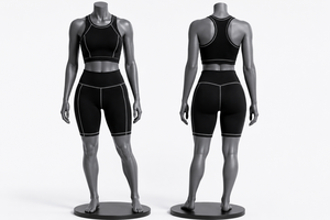 Conjunto Deportivo para Mujer, Top Deportivo Negro con Espalda Cruzada y Pantalones Cortos de Cintura Alta, Ropa para Yoga y Gimnasio, Marca Privada OEM ODM - Product Image 5