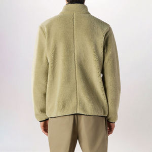 OEM Customize Logo <b>Thick</b> Full Zipper Outdoor <b>Fleece</b> <b>Jackets</b> 100% <b>Fleece</b> Fabric Two Tone Color Oversize Sherpa Overcoat for Men - Product Image 2
