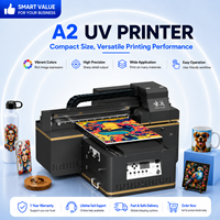 Printer UV Flatbed 4060 A2 Resolusi Tinggi Tinta Putih Pernis Emboss 3D untuk Hadiah Kustom Casing Ponsel Akrilik Kayu Logam
