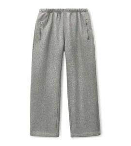 Custom <b>Men's</b> Gray <b>Elastic</b> <b>Waist</b> Straight Leg Sweatpants Heavy Fleece Casual Wide Leg <b>Trousers</b> With Zip Pockets OEM Manufacturer - Product Image 1