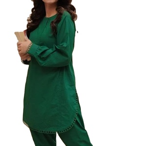 Trendy Modest 2-Piece Winter Co-Ord Sets Women High Quality Soft Touch <b>Fabric</b> Customizable Plain Monochrome Design All Seasons - Product Image 1