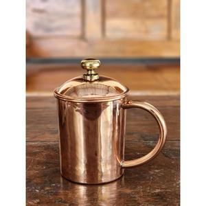 Certified Copper Moscow Mule <b>Mug</b> 20oz with Lid Reusable BPA Free Leak Proof Dishwasher Safe Europe Style Household Use - Product Image 1