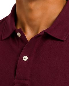 Polo Borgoña para Hombre, Manga Corta, Tela Piqué de Algodón, Diseño Jacquard Informal, Cuello Camisero, Lujoso, Verano, Personalizado - Product Image 6