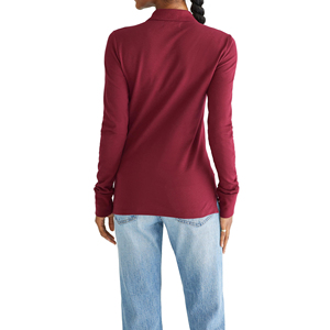 <b>Womens</b> <b>Long</b> <b>Sleeve</b> <b>Polo</b> <b>Shirt</b> Lightweight Breathable Office Uniform Custom Embroidery Available Outdoor Sports <b>Polo</b> <b>Shirts</b> - Product Image 2