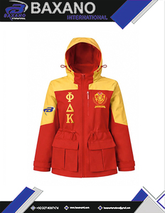 Veste de pluie NSPDK Sorority, veste softshell à capuche, veste varsity de haute qualité, veste de pluie imperméable pour femmes, logo personnalisé - Product Image 5
