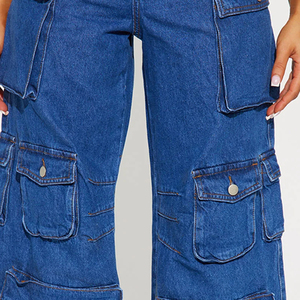Jean cargo décontracté pour femme, respirant, écologique, tendance, pour le travail, décontracté, multi-poches, de haute qualité - Product Image 5