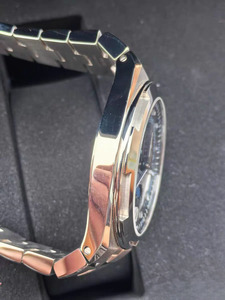 Montre mécanique automatique pour homme, cadran bleu luxueux en platine éternelle, bracelet en acier inoxydable, date, phase de lune, pour les voyages d'affaires - Product Image 4