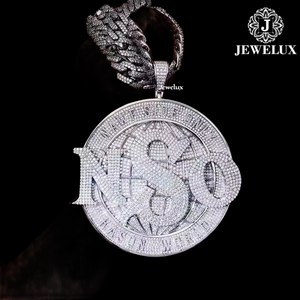 Pendentif Hip Hop plaqué or sur mesure de qualité supérieure, très demandé, en argent 925, forme personnalisée, certifié IGI, bijoux statement, Jewelux, meilleur prix - Product Image 2