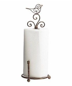 Porte-serviettes en papier en métal doré, sur pied, décoratif en forme de feuille, pour comptoir de salle de bain - Product Image 5