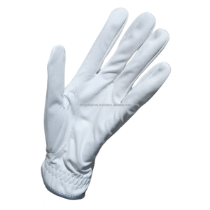 Cabretta en cuir véritable et Lycra de haute qualité main gauche combo respirant décontracté Sports de plein air gant de golf avec logo personnalisé - Product Image 4