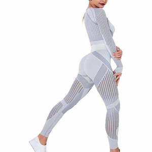 Conjunto de Yoga Ligero y Personalizable para Mujer, 2 Piezas, Ecológico, Sin Costuras, Ropa Deportiva para Exteriores, Transpirable, Personalizable en la Parte Delantera/Cintura - Product Image 5