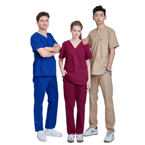 Tenues médicales de qualité supérieure : ensembles de blouses à col montant et manches courtes imprimées, uniformes de santé communautaire, uniformes FMF - Product Image 3