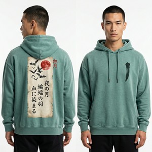 เสื้อฮู้ดดี้ผู้ชายแบบหนาพิเศษ 360gsm ผ้าฝ้ายฟลีซทรงโอเวอร์ไซส์ สตรีทแวร์ แบบเรียบ ไม่มีลาย ปัก สกรีน - Product Image 3