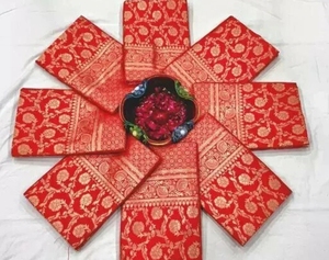 KV Self Design Banarasi Jacquard <b>Saree</b> (<b>Red</b>) - Product Image 6