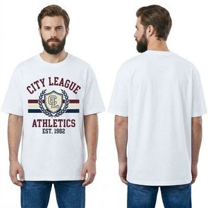 T-shirt graphique à manches courtes pour homme, 100 % coton, col rond personnalisé, style athlétique, streetwear décontracté, mode lifestyle - Product Image 3