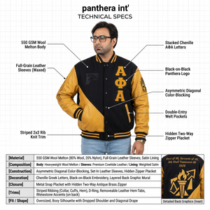 Veste universitaire surdimensionnée de qualité supérieure pour homme, 550 GSM, en laine méltone, manches en cuir véritable, style streetwear asymétrique, manteau de fraternité personnalisé - Product Image 5