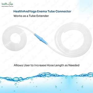 Conector de paso HealthAndYoga para tubos de enema, compatible con mangueras de 8 mm y 16 mm, con crestas graduales, adaptador de manguera de enema reemplazable, para uso doméstico, ISO - Product Image 4