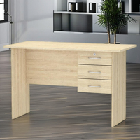 Populaire Table de Bureau en Bois pour Étudiants, Bureau d'Ordinateur avec 3 Tiroirs et Étagère, 1302 WITN OEM