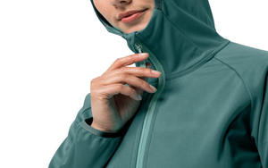 Chaqueta Softshell con Capucha para Mujer al por Mayor, Chaqueta Impermeable para Exteriores, Proveedor de Fábrica con Logotipo Personalizado - Product Image 4